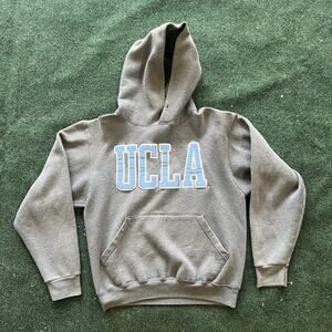 UCLA Hoodie Small Grey Sweatshirt Pullover College Stitched Letters